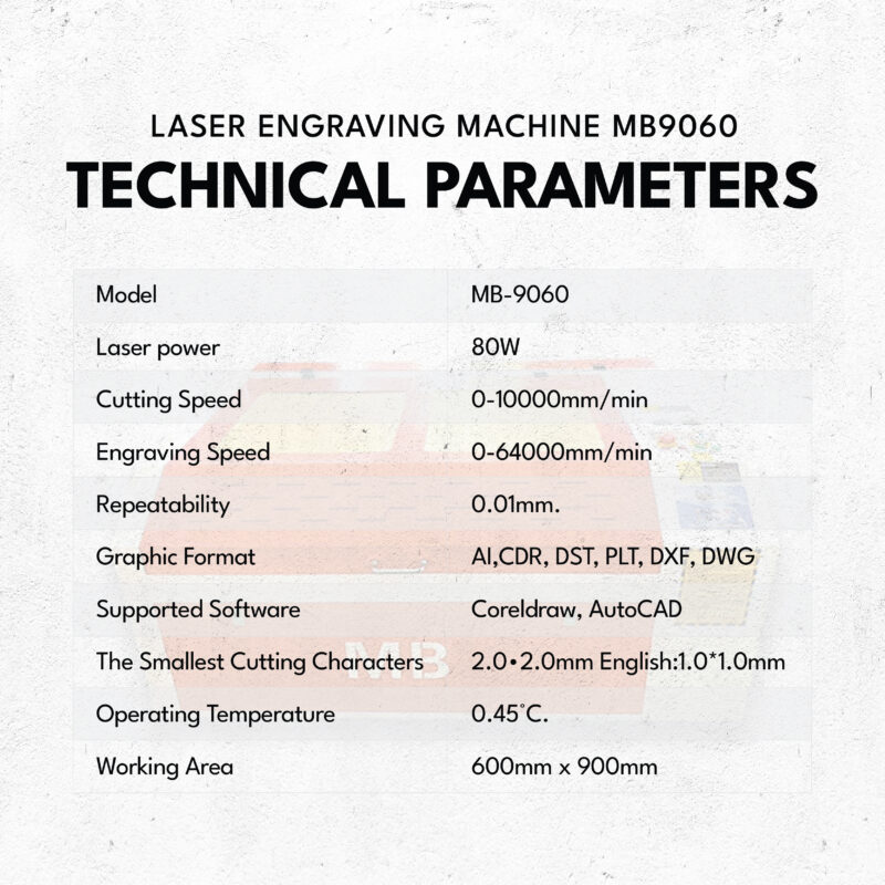 Laser Cutting and Engraving Machine MB9060 (80watt) | Motivate Box