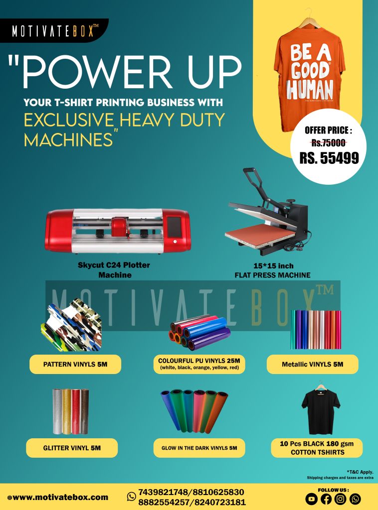 "Heat press machines and raw material bundle"