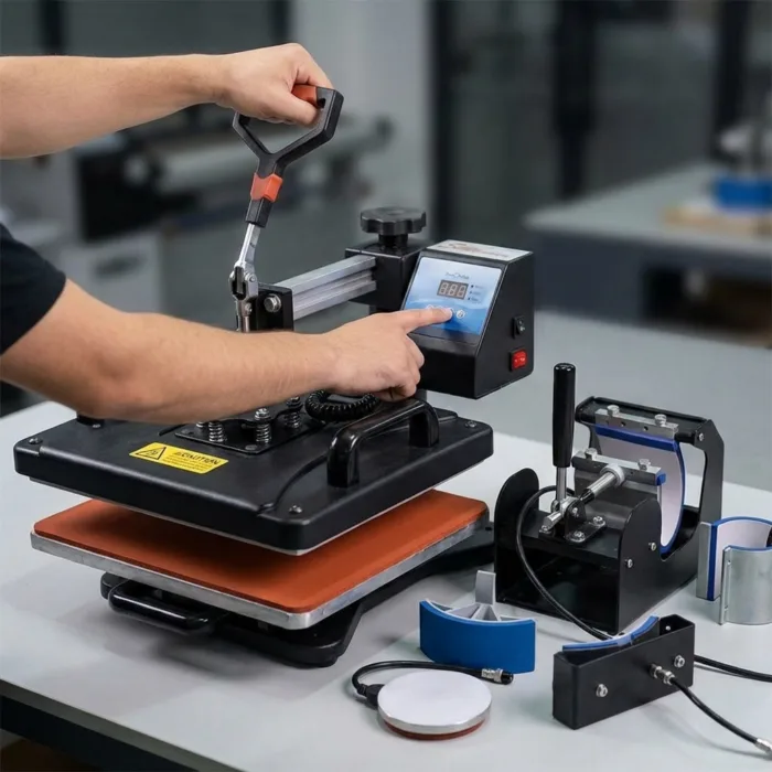5 in 1 Combo Heat Press Machine with Slider MB0MC024 Functional Interaction
