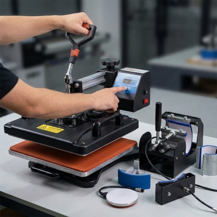 5 in 1 Combo Heat Press Machine with Slider MB0MC024 Functional Interaction