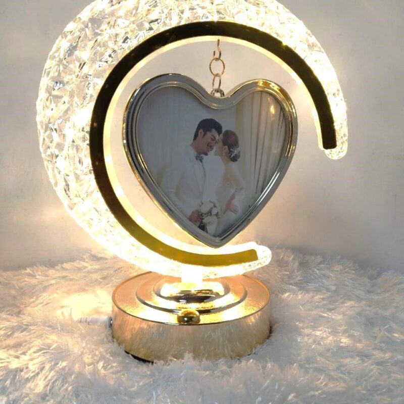Crystal Led Half Moon Heart 2