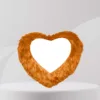 Orange heart fur cushion 100x100 jpg