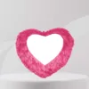 Pink heart fur cushion 100x100 jpg