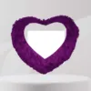 Purple heart fur cushion 100x100 jpg