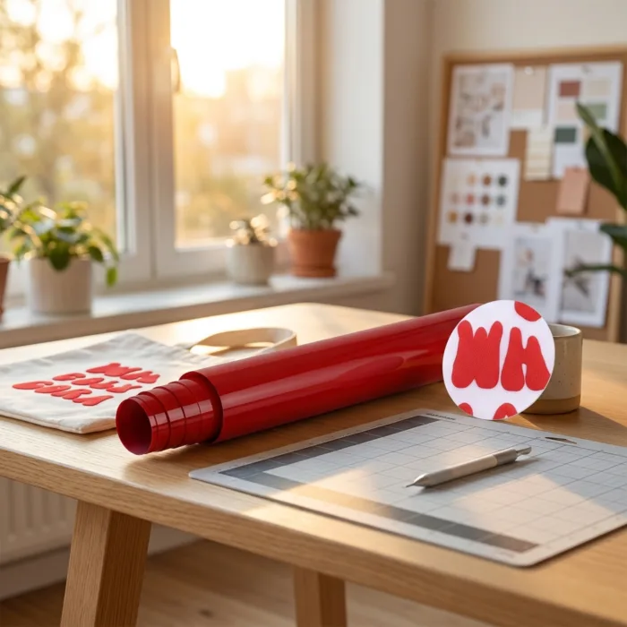 Red Puff Heat Transfer Vinyl MB0VL039 Marketing Usage