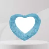 Sky Blue heart fur cushion 100x100 jpg