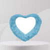 Sky Blue heart fur cushion