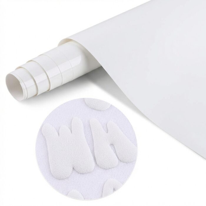 White Puff Heat Transfer Vinyl MB0VL029 High Fidelity Front