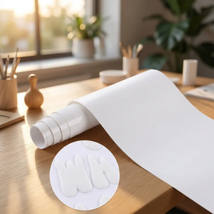 White Puff Heat Transfer Vinyl MB0VL029 Marketing Usage