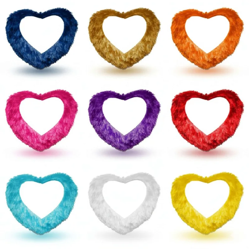 Heart-Shaped Fur Sublimation Cushion