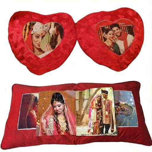 Couple Cushion Square Heart jpg