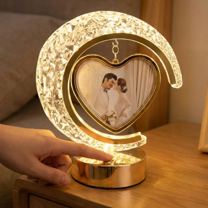 Half Moon LED Crystal Lamp Heart Round MB0PF081 Functional Interaction