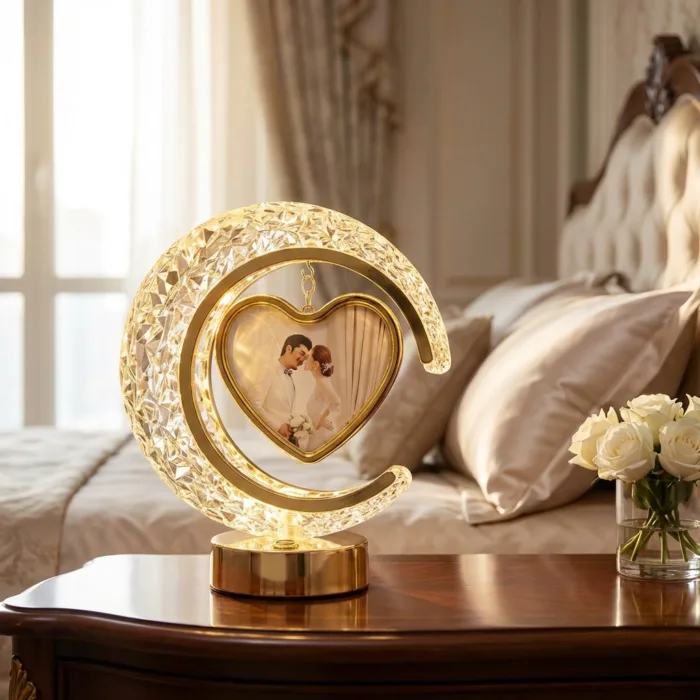 Half Moon LED Crystal Lamp Heart Round MB0PF081 Marketing Usage