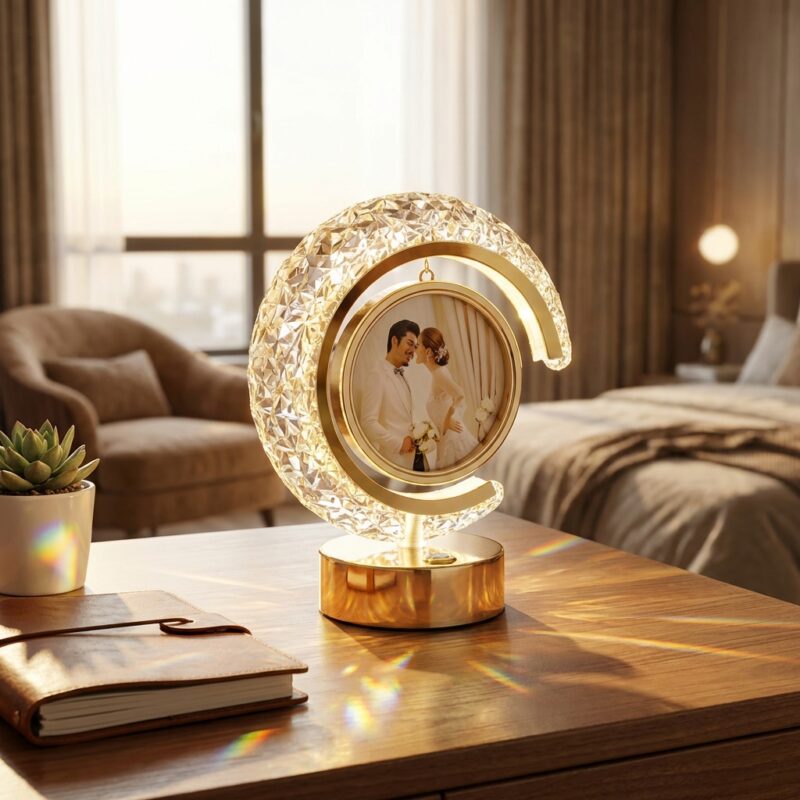 Half Moon LED Crystal Lamp Heart Round MB0PF087 Marketing Usage