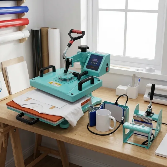 5 in 1 Heat Press Machine with Slider MB0MC023 TShirt Masking