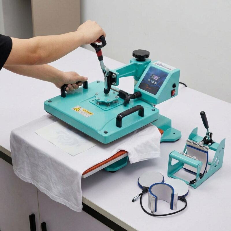 5 in 1 Heat Press Machine with Slider MB0MC023 TShirt Print