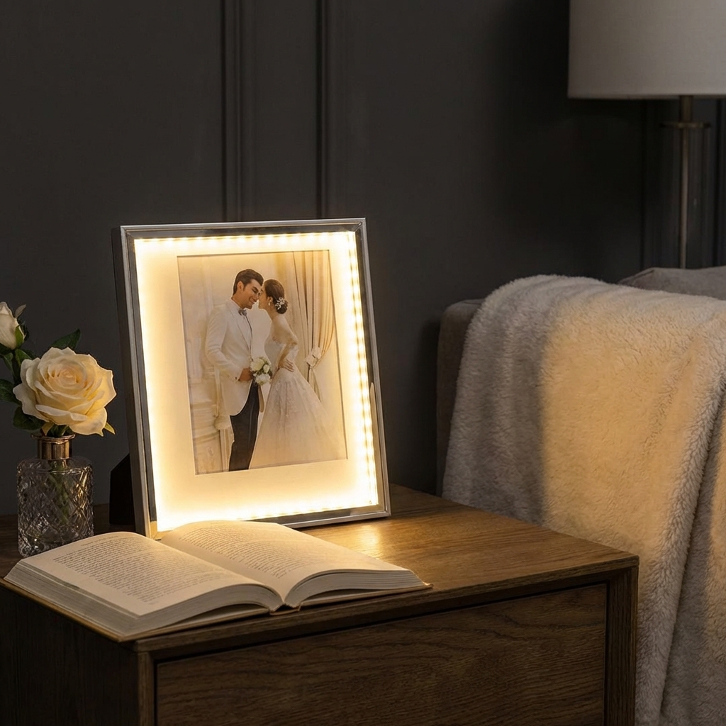 LED Photo Frame 3 Led Photo Frame 12x9 Inches MB0PF009 Nocturnal Glow