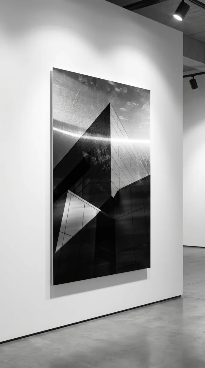 Silver Metallic Sheet MB0MS012 Modern Gallery Display
