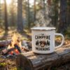 White Steel Enamel White Mug MB0MG103 The Campfire Morning