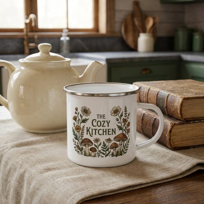 White Steel Enamel White Mug MB0MG103 The Cozy Kitchen