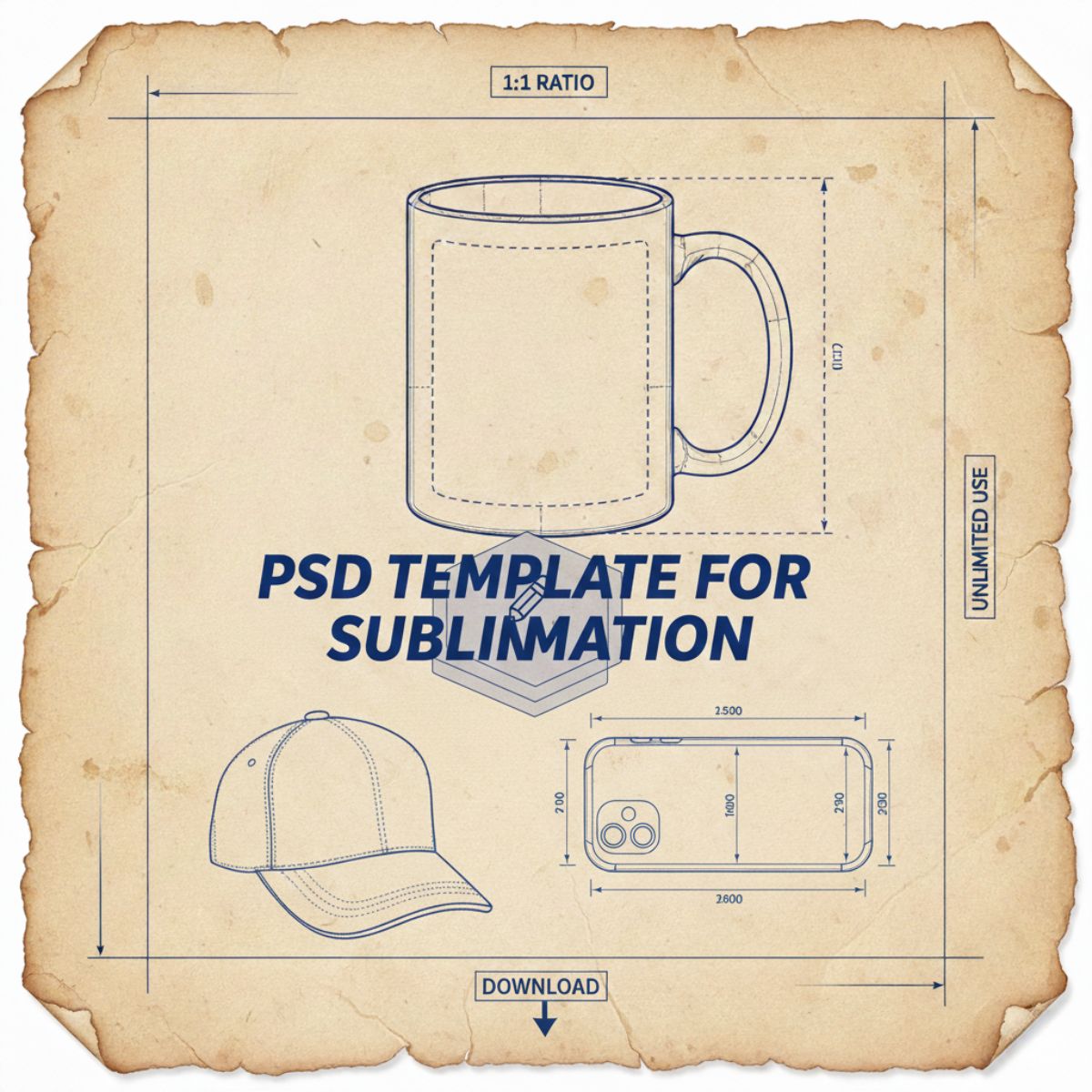 PSD Template for Sublimation
