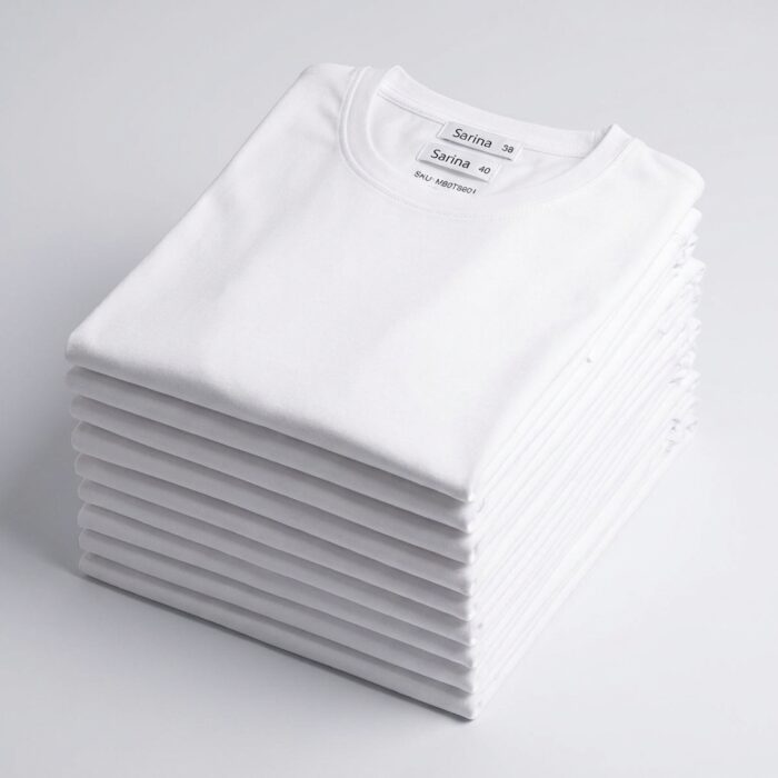 White Sarina Round Tshirt MB0TS601 B2b Logistics