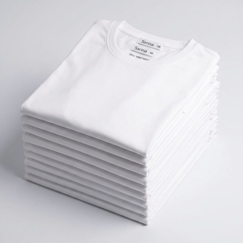 White Sarina Round Tshirt MB0TS601 B2b Logistics