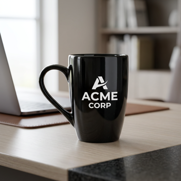 Cello Mug Black Desk Placement