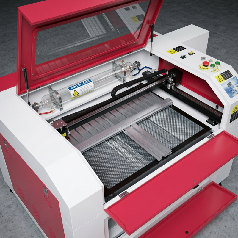 Laser Engraving And Cutting Machine 80 Watt MB0MC037 Interior Work Bed Capacity