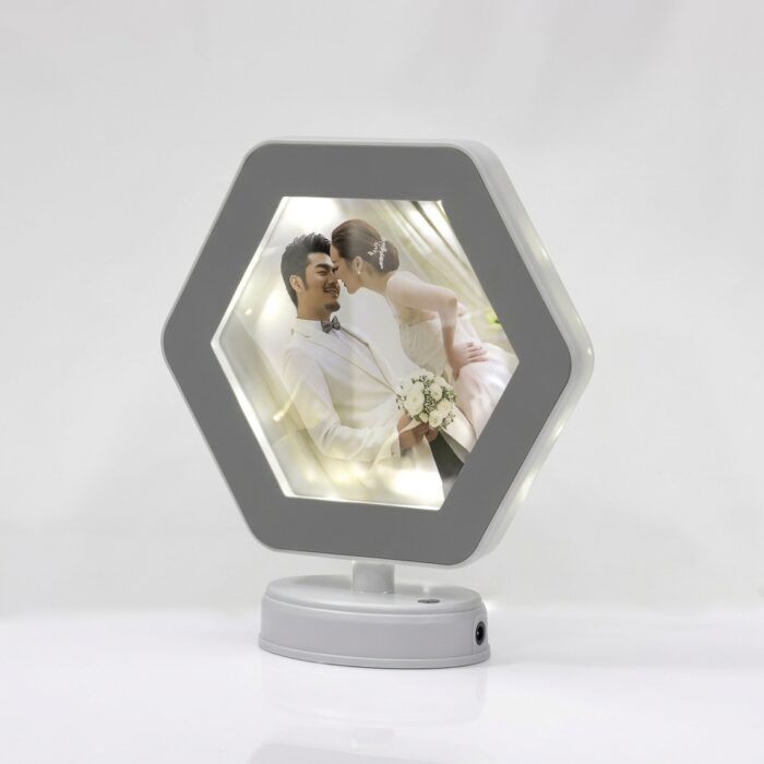Magic Mirror Sublimation Led Photo Frame Hexagon Grey MB0PF043