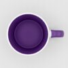 Inner Handle Colored Sublimation Mug - Purple - Purple TOP-DOWN INTERIOR FOCUS