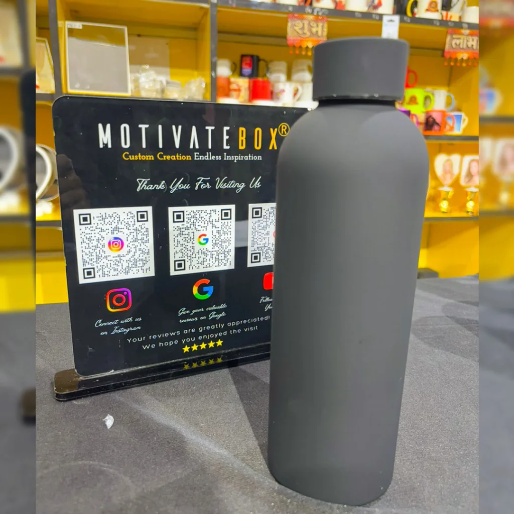 Rubber Coated Bottle 500ml Black