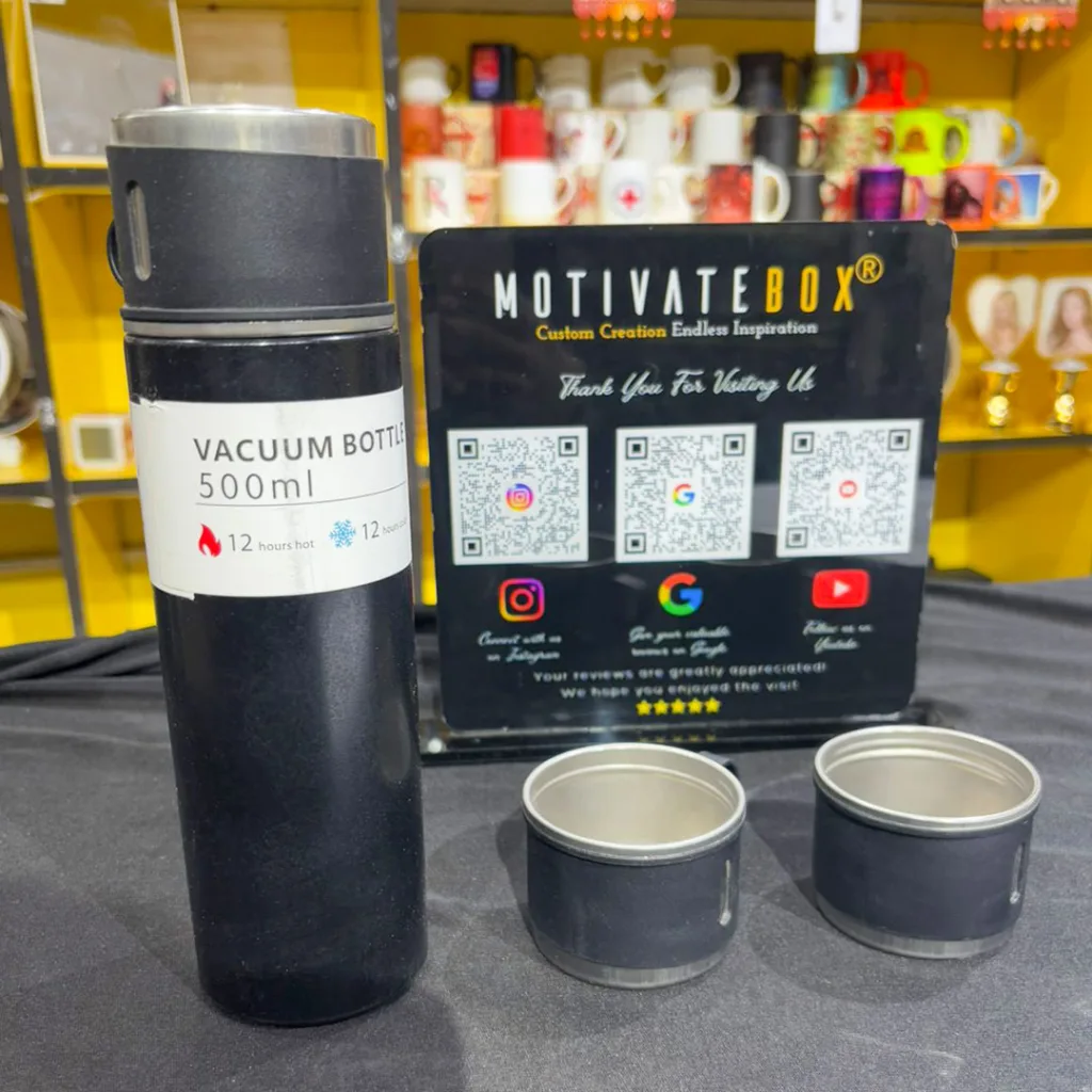 Vaccum Flask With 2 Cup Set 500ml