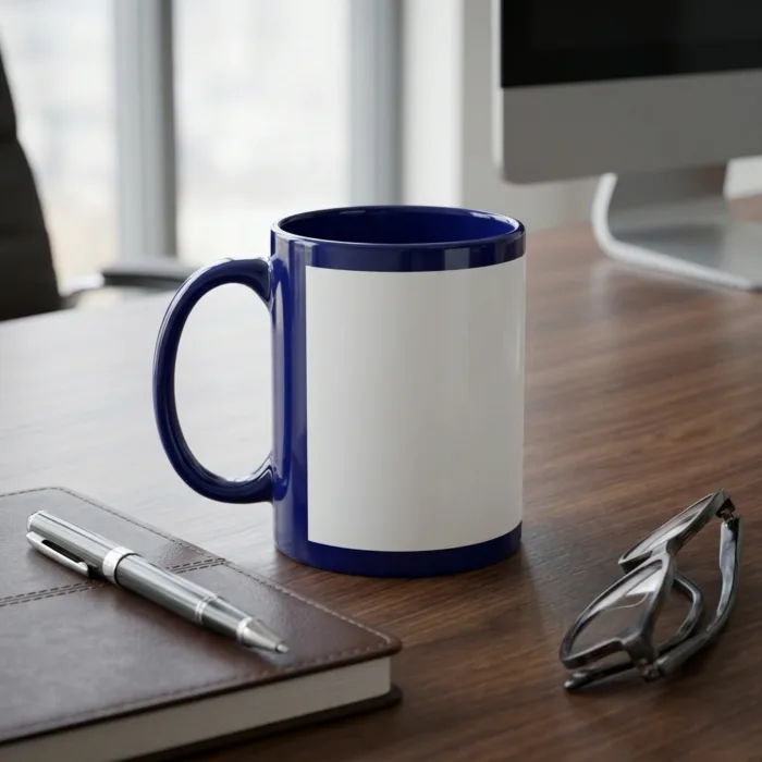 Ceramic Patch Mug - Dark Blue - Dark Blue FORMAL CORPORATE CONTEXT