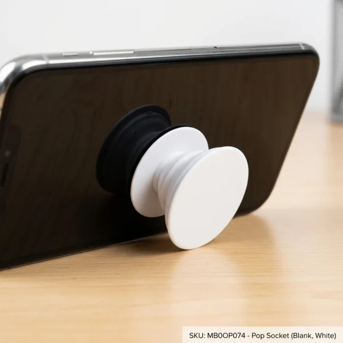 Pop Socket - Round, White MEDIA STAND MODE