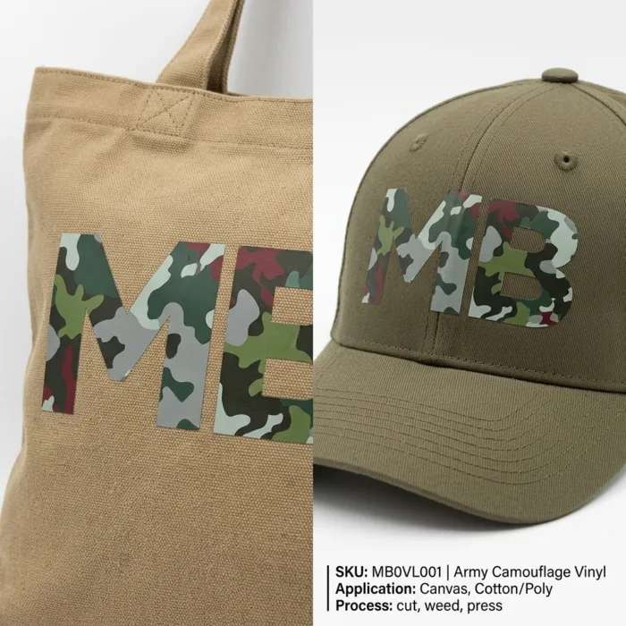 Army Camouflage Vinyl MULTI-SURFACE APPLICATION