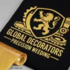 Glitter Vinyl - Golden FINISHED APPAREL APPLICATION