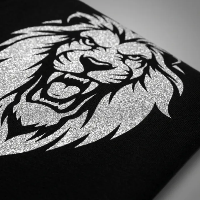 Glitter Vinyl - Silver FINISHED GARMENT APPLICATION