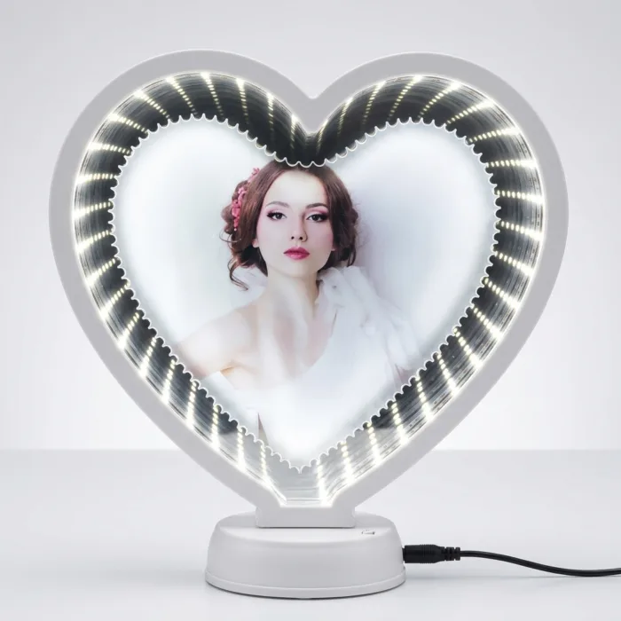 LED Magic Mirror 1 Led Magic Mirror - Heart, White - Heart, White ILLUMINATED HERO SHOT