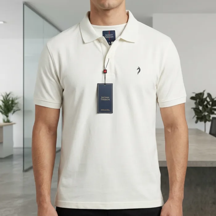 Indian Terrain Collar Tshirt OFFICE CONTEXT SHOT