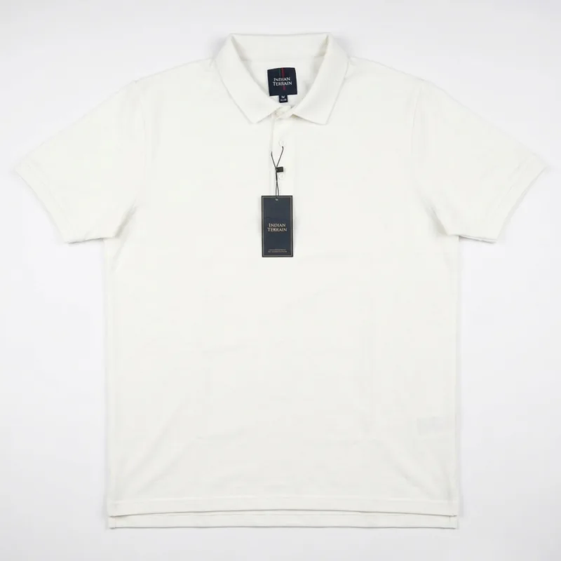 Indian Terrain Collar Tshirt TECHNICAL FLAT LAY