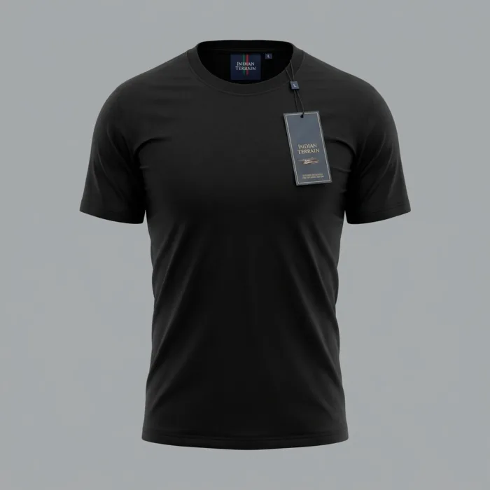 Indian Terrain Round Neck Tshirt DIMENSIONAL FIT VIEW