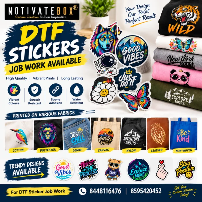 MotivateBox DTF Sticker Showcase