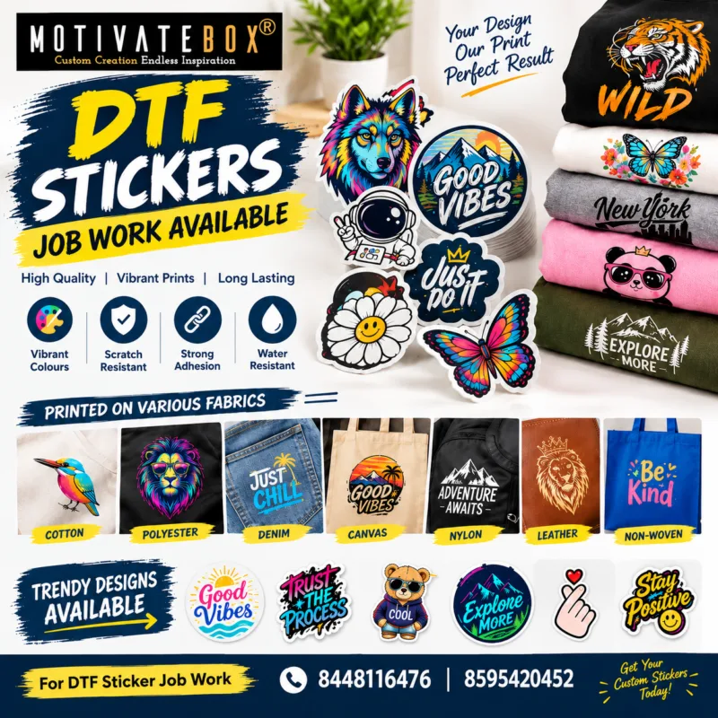 MotivateBox DTF Sticker Showcase