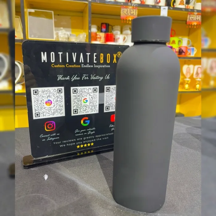 Rubber Coated Bottle 500ml Black EXACT REPLICA