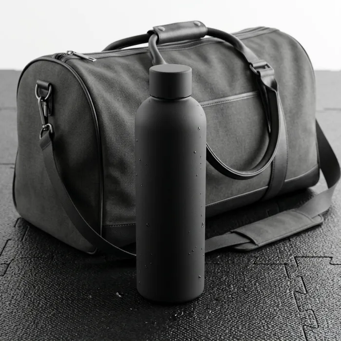 Rubber Coated Bottle 500ml Black GYM AND SPORTS USE