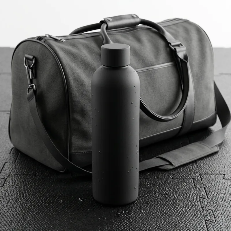 Rubber Coated Bottle 500ml Black GYM AND SPORTS USE