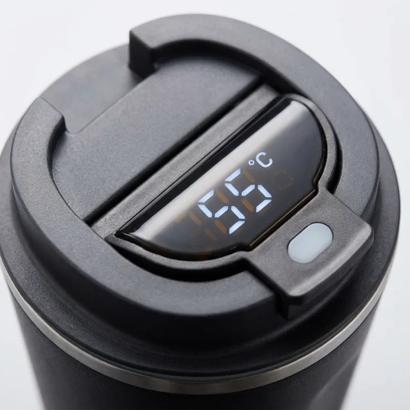 Ss Coffe Mug 400ml Temperature Display TEMPERATURE DISPLAY CLOSE-UP
