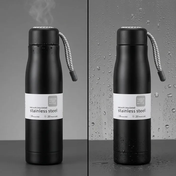 Ss Insulated Flask Black 500ml THERMAL INSULATION SHOT