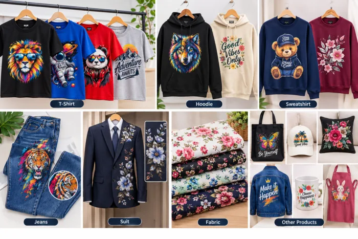Vibrant DTF Apparel Showcase